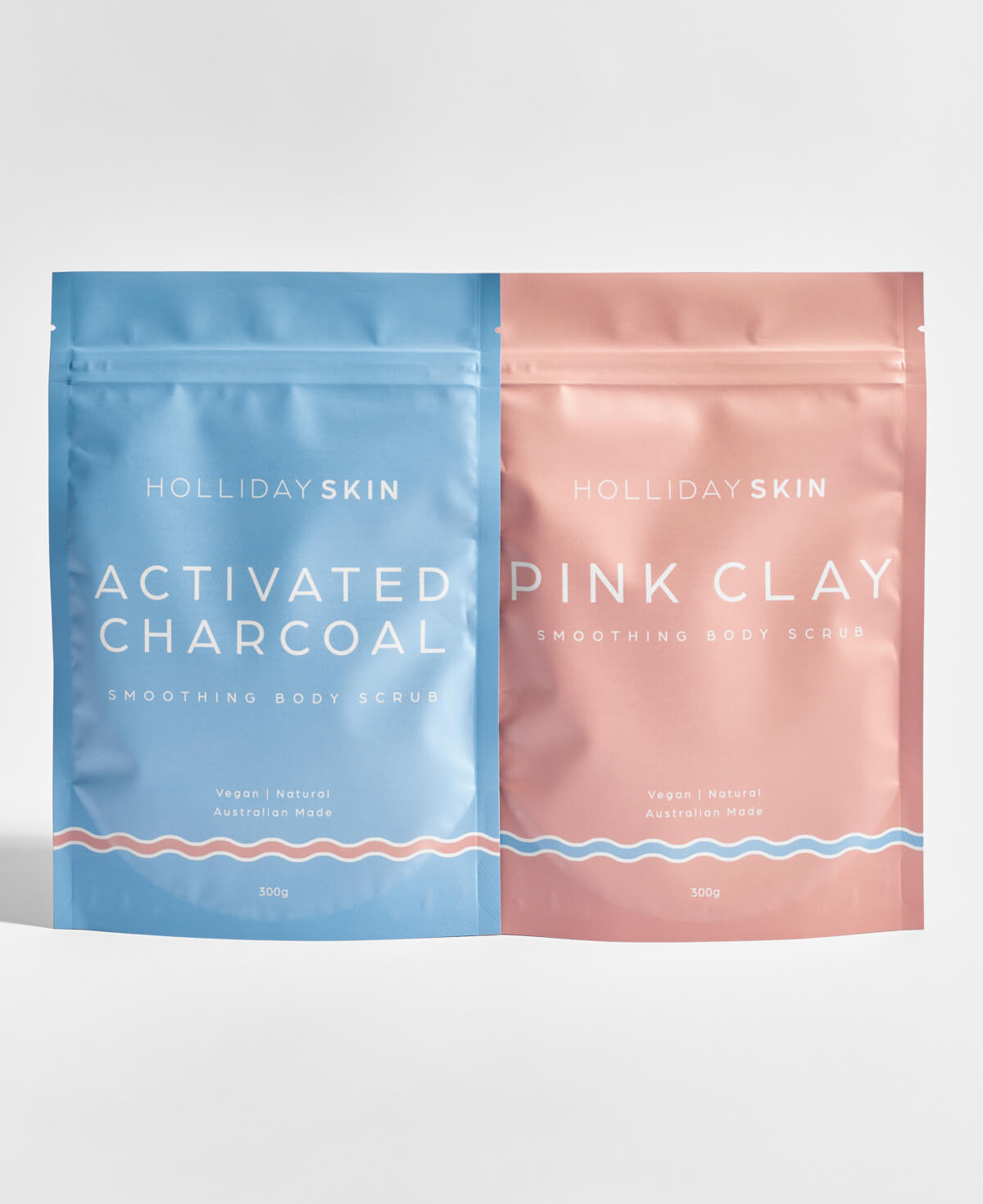 Pink Clay & Charcoal Body Scrub Bundle